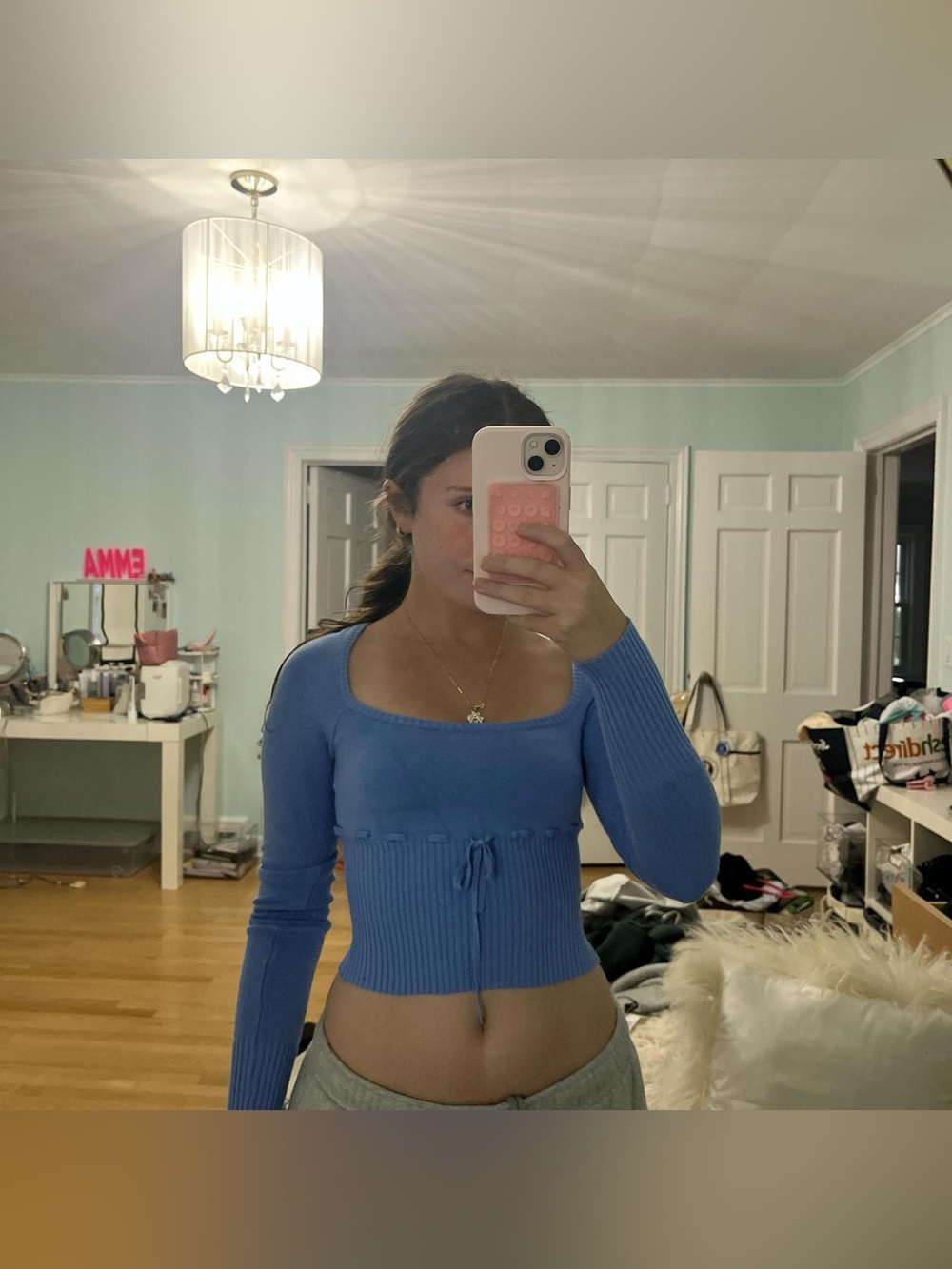 Urban Outfitters Periwinkle Scoop Neck Knit Top